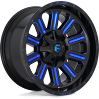 Fuel D646 Hardline Gloss Black Blue Milled Wheels - 18x9 - 6x135 — Wheels & Rims