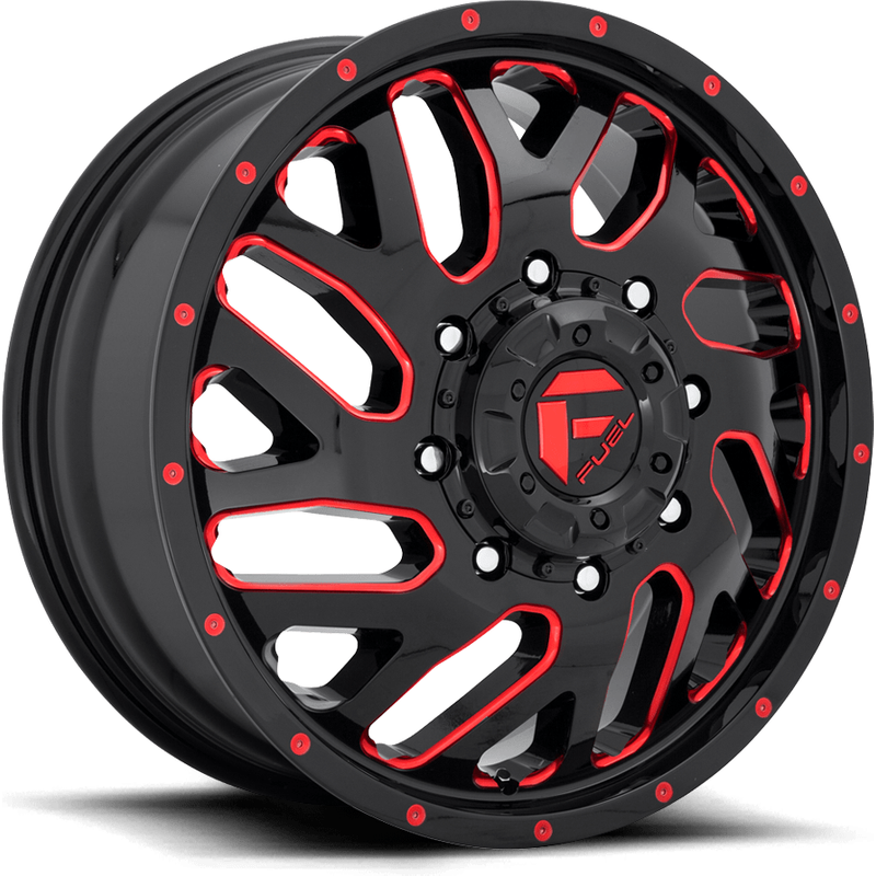 Fuel D656 Triton Black Red Tinted Wheels - 20x8.5 - 8x165.1 — Wheels & Rims