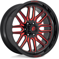 Roues Fuel D663 Ignite Noir Rouge Teinté - 20x10 - 5x127 -18 Offset