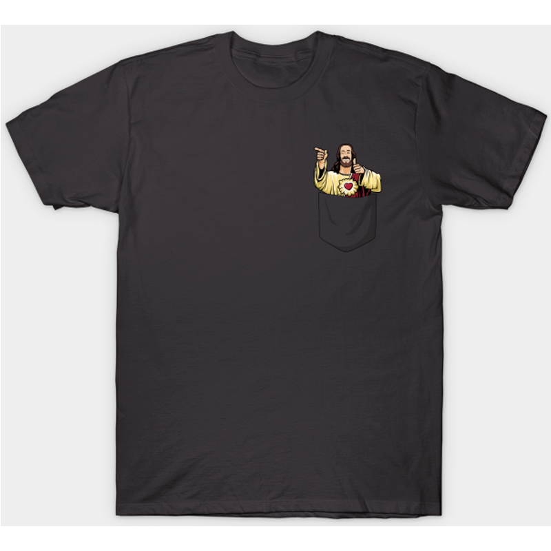 T-shirt Buddy Christ dans la Poche pour Hommes