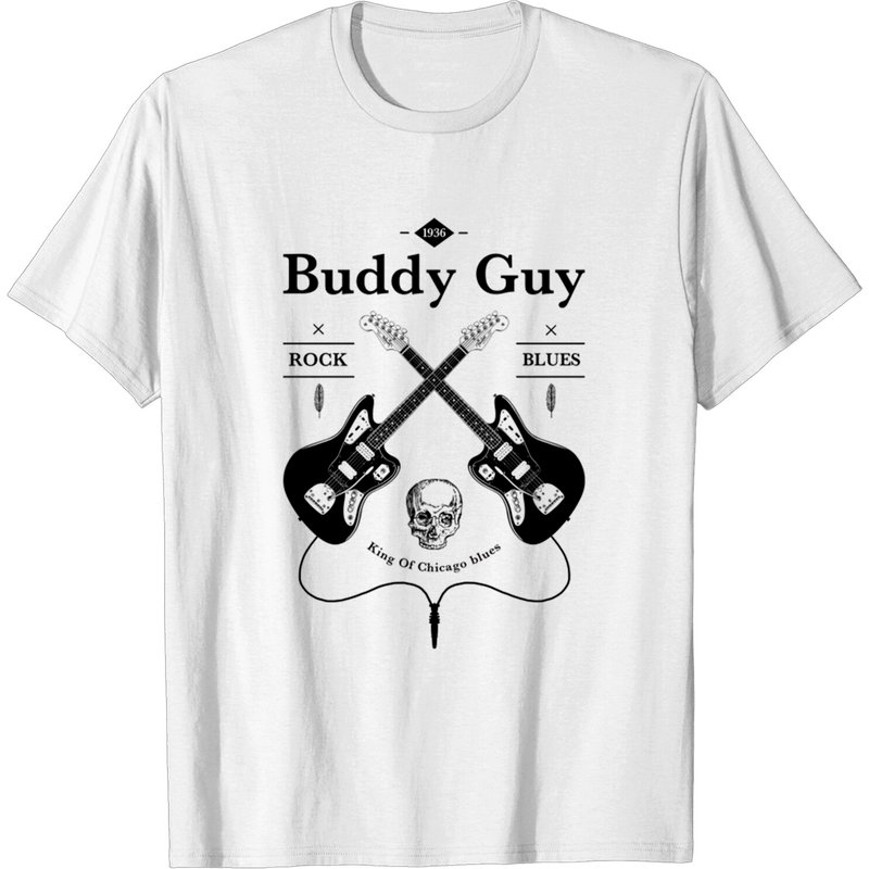 T-shirt pour hommes avec logo Stratocaster de Buddy Guy