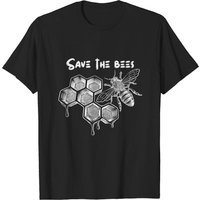 Save The Bees Men's T-Shirt in Black — Mens T Shirts