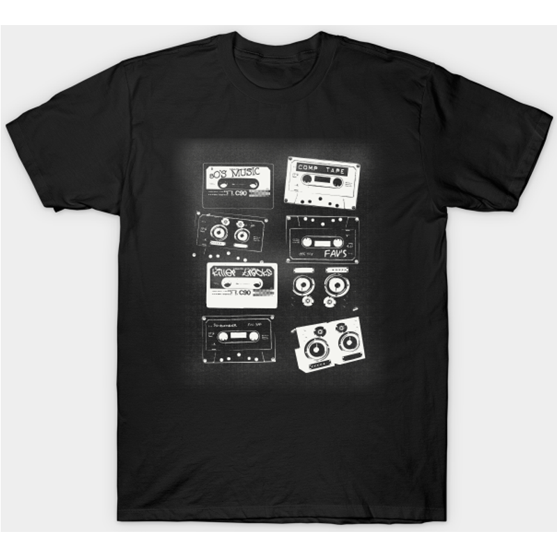 T-shirt pour hommes Cassette Tapes en bleu royal