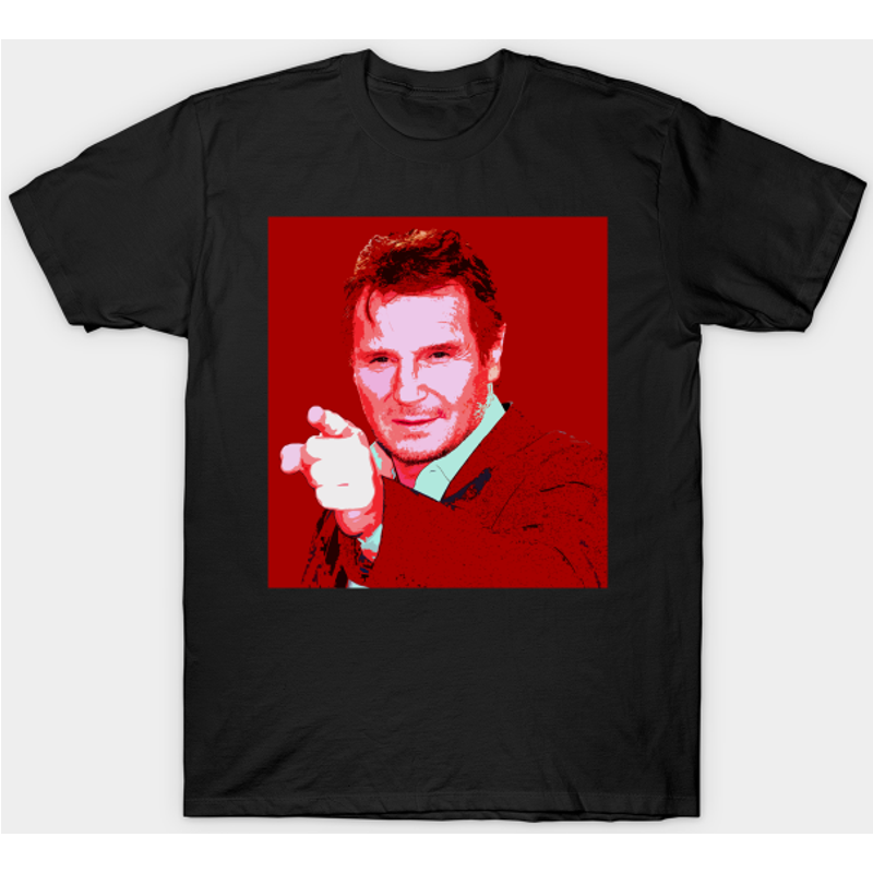 T-shirt noir pour hommes Liam Neeson — T-shirts pour hommes