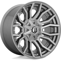 Roues Fuel D713 Rage Platinum Gunmetal Brushed Tinted 20x10 — Roues et jantes