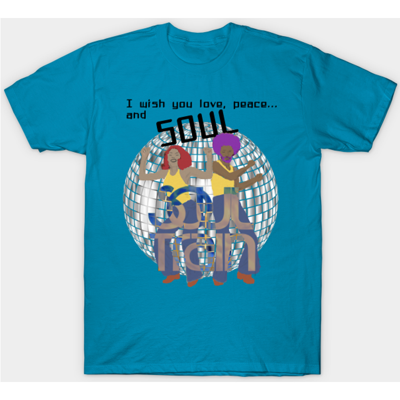 T-Shirt Love, Peace, And Soul - Soul Train pour Hommes — T-shirts pour hommes