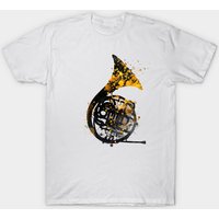 French Horn Music Art T-Shirt for Men