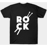 T-shirt pour hommes avec design de baguettes de batteur de rock