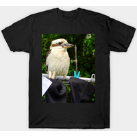 Kookaburra On The Line! T-shirt pour hommes en noir — T-shirts pour hommes