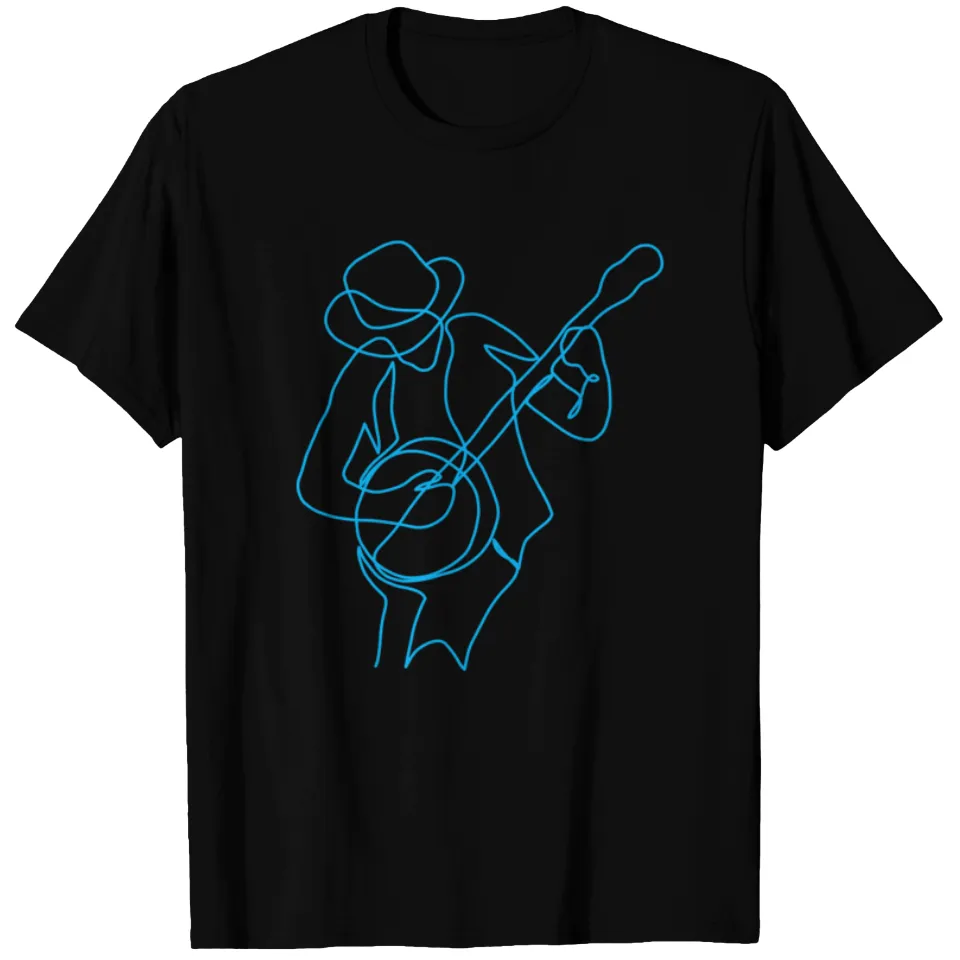 T-shirt pour hommes Banjo Player en noir