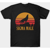 T-shirt Sigma Male Vintage pour hommes en noir