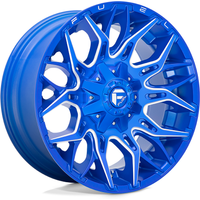 Fuel D770 Twitch Blue Milled Wheels - 20x10 - 8x170 -18 Offset — Wheels & Rims