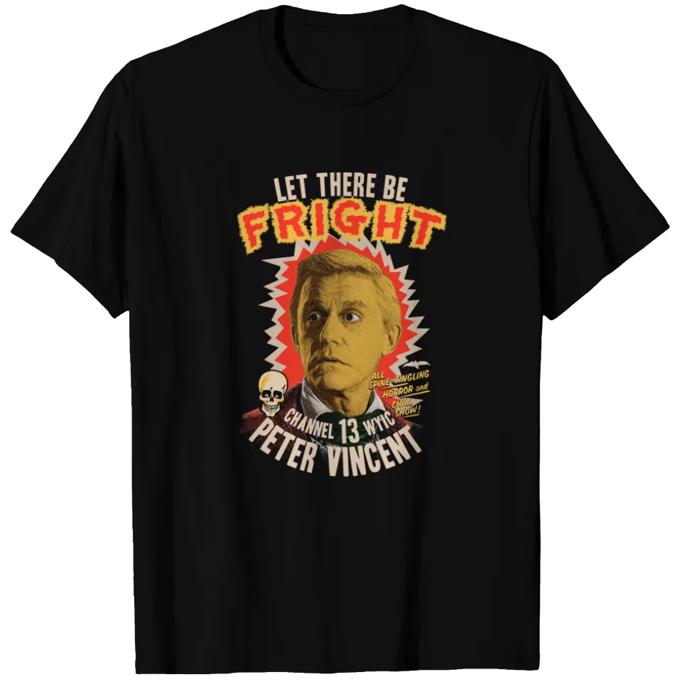 T-shirt Promo Peter Vincent 1984 WYIC Fright Night pour hommes — T-shirts pour hommes