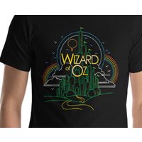 Wizard Of Oz Emerald City Line Drawing Men's Short-Sleeve T-Shirt — Mens T Shirts