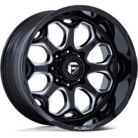 Roues Fuel FC862 Scepter Gloss Black Milled - 20x10 - 5x127 -18 Offset
