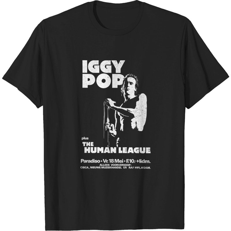 T-shirt Punk Rock Flyer | Iggy Pop et The Human League Concert