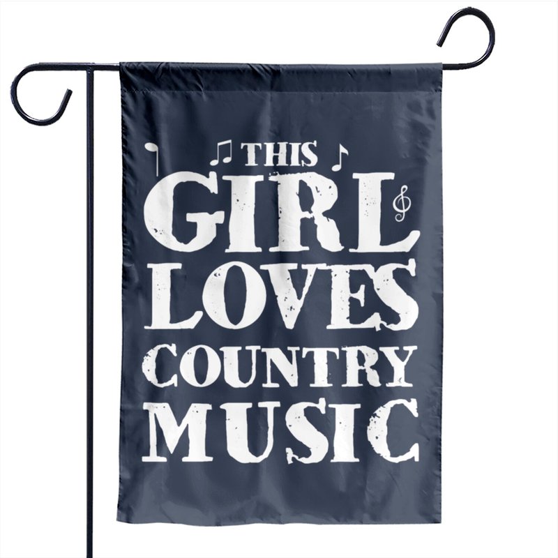 Drapeau de jardin Cette fille aime la musique country — Drapeaux décoratifs