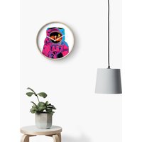 Trippy Rainbow Astronaut Wall Clock