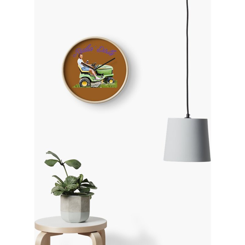 Horloge Jones George avec un tracteur — Décoration murale