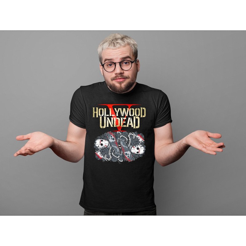 T-shirt Noir pour Hommes Hollywood Undead