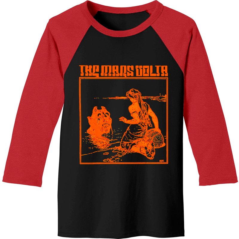 T-shirts de baseball Mars Shirt Volta pour hommes - Noir/Rouge