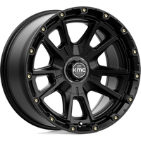 KMC Wheel KM100 Sync Satin Black 20x9 5x150 Bolt Pattern 18 Offset