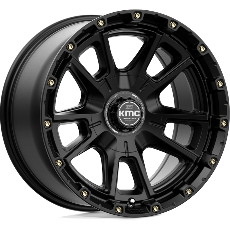 Roues KMC KM100 Sync Noir Satiné 20x9 5x150 Motif de Boulons 18 Offset — Roues et jantes