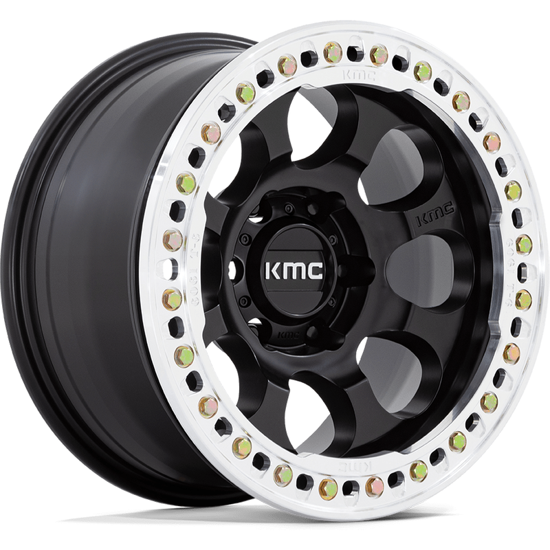 KMC KM237 Riot Beadlock Noir Satin 17x8.5 Roues 5x127 — Roues et jantes