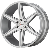 KMC Wheel KM712 Prism Truck Machined Silver 22x9.5 5x120 30 Offset — Wheels & Rims