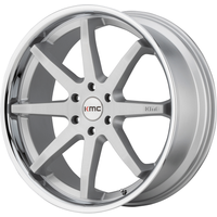 Roues KMC KM715 Reverb Argent Brossé avec Bord Chromé 22x9.5