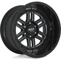 Roues Moto Metal MO800 Deep SIX Noir Brillant Milled - 20x10