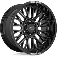 Moto Metal MO802 Warlock Gloss Black Milled 20x10 Rims -18 Offset — Wheels & Rims