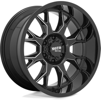 Moto Metal MO806 Gloss Black Milled Wheels - 20x10 - 5x127 -18 Offset — Wheels & Rims