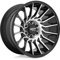 Roues Moto Metal MO807 Noir Brillant Usiné - 20x10 - 5x127 — Roues et jantes