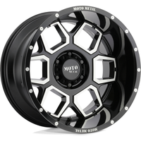 Roues Moto Metal MO981 Spade Noir Brillant Usiné 20x10 6x139.7