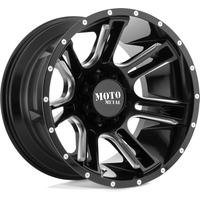 Moto Metal MO982 AMP Gloss Black Milled 20x9 Wheels 6x139.7 — Wheels & Rims