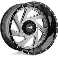 Moto Metal MO989 Change UP Inserts en brosse noir brillant 20x12 — Roues et jantes