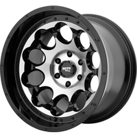 Roues Moto Metal MO990 Rotary Noir Brillant Usiné - 20x9 - 5x139.7