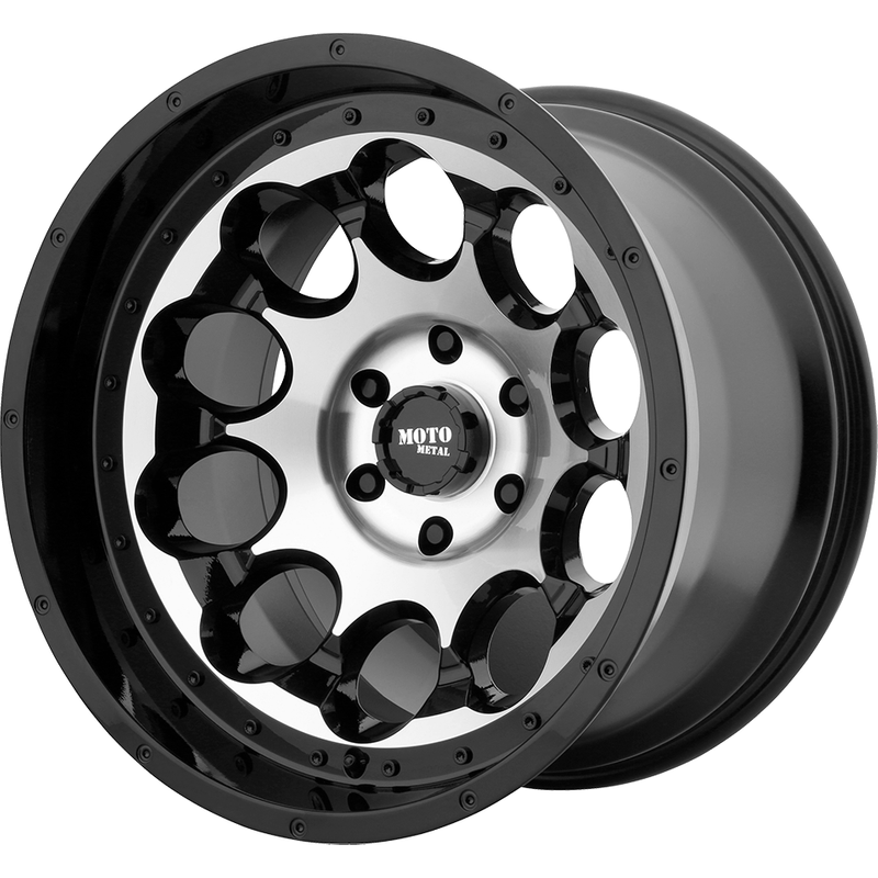 Roues Moto Metal MO990 Rotary Noir Brillant Usiné - 20x9 - 5x139.7 — Roues et jantes