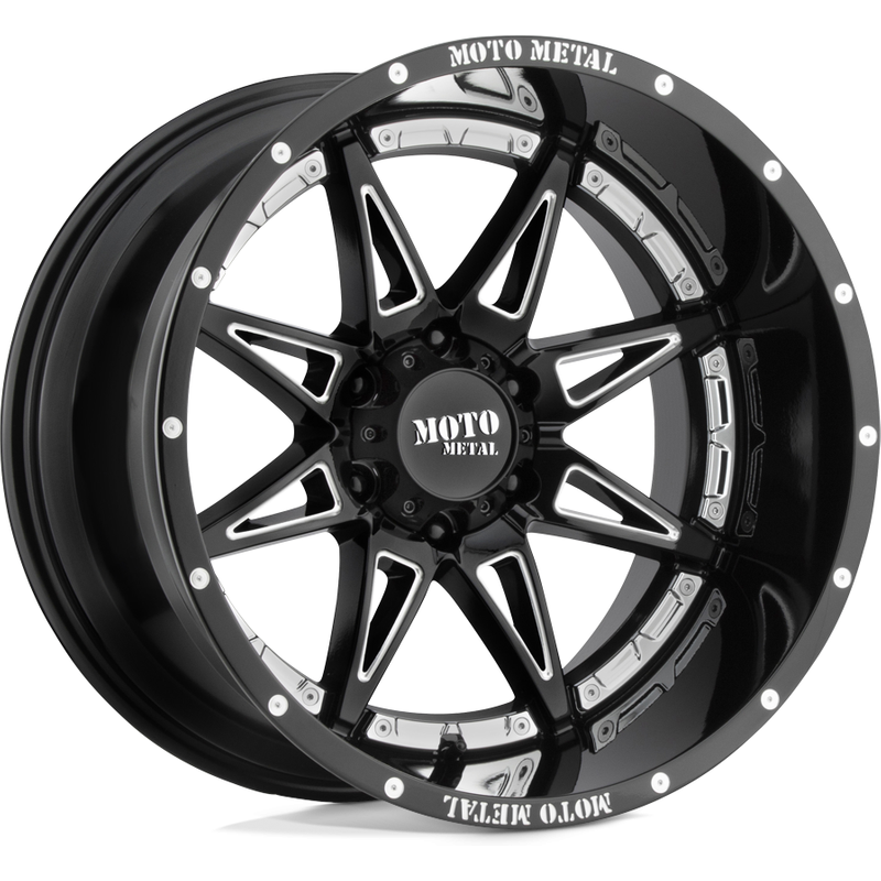 Roues Moto Metal MO993 Hydra Noir Brillant Moulé - 20x10 - 5x127 — Roues et jantes