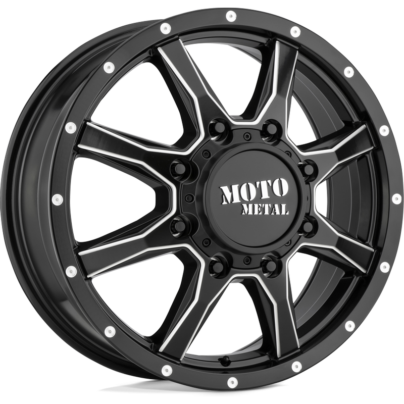Roues Moto Metal MO995 Noires Moulées - 20x8.5 - Motif de Boulons 8x165.1 — Roues et jantes