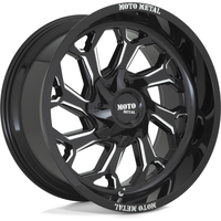 Moto Metal MO999 Gloss Black Milled Wheels - 20x10 - 5x127 -18 Offset — Wheels & Rims