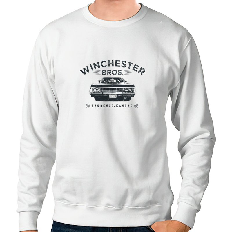 Sweatshirt Unisexe Winchester Bros Supernatural en Mélange Épais — Sweats à capuche pour hommes