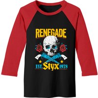 T-shirts de baseball Styx Renegade pour hommes - Noir/Rouge