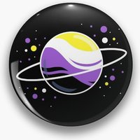Épinglette Planète Spatiale Nonbinaire pour Fiers Amateurs d'Espace