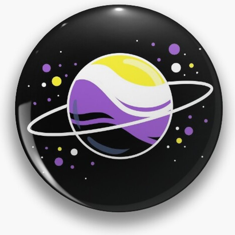 Épinglette Planète Spatiale Nonbinaire pour Fiers Amateurs d'Espace — Accessoires de mode