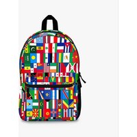 World Flags with Country Names Backpack — Casual & School Backpacks