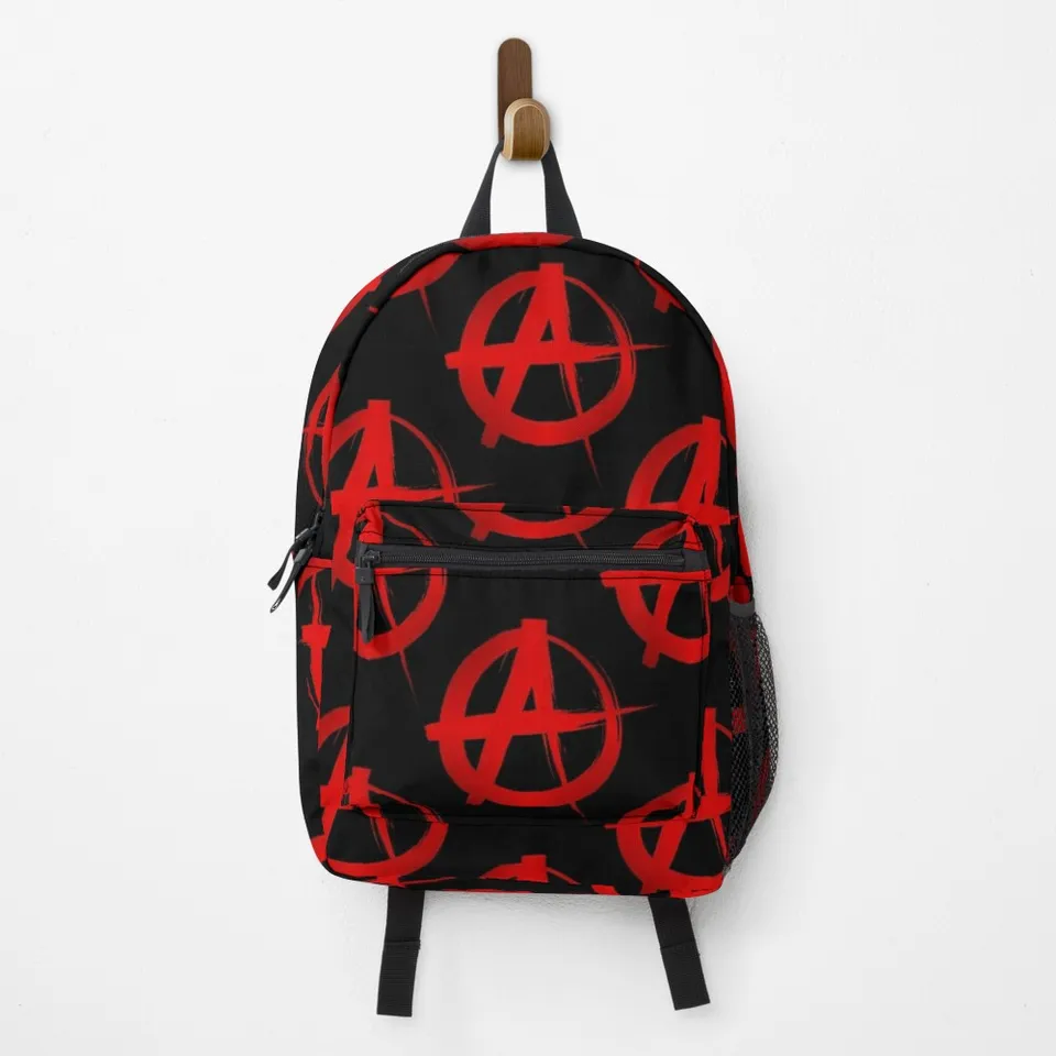 Anarchy Symbol Backpack — Casual & School Backpacks