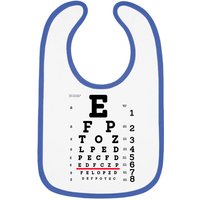Bavoirs Eye Chart avec fermeture Velcro