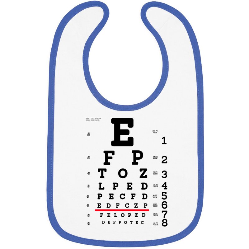 Bavoirs Eye Chart avec fermeture Velcro — Bavoirs